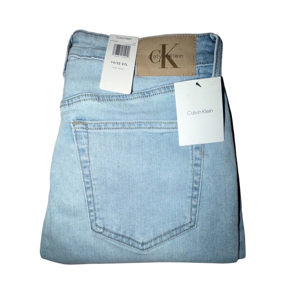 Calvin Klein Light Wash Denim Skinny Jeans Womens 14/32 High Rise Brand New